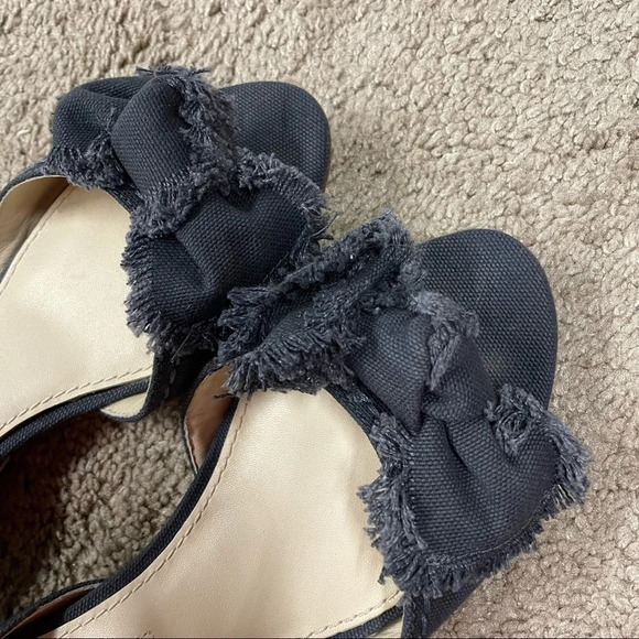 VERA WANG LAVENDER Leni Canvas Bow Flat Sandals 6M - Picture 12 of 16